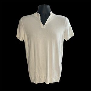 Zara White Knit Polo Small GUC
